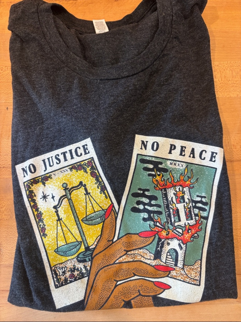 No Justice No Peace Graphic Tee - Black
